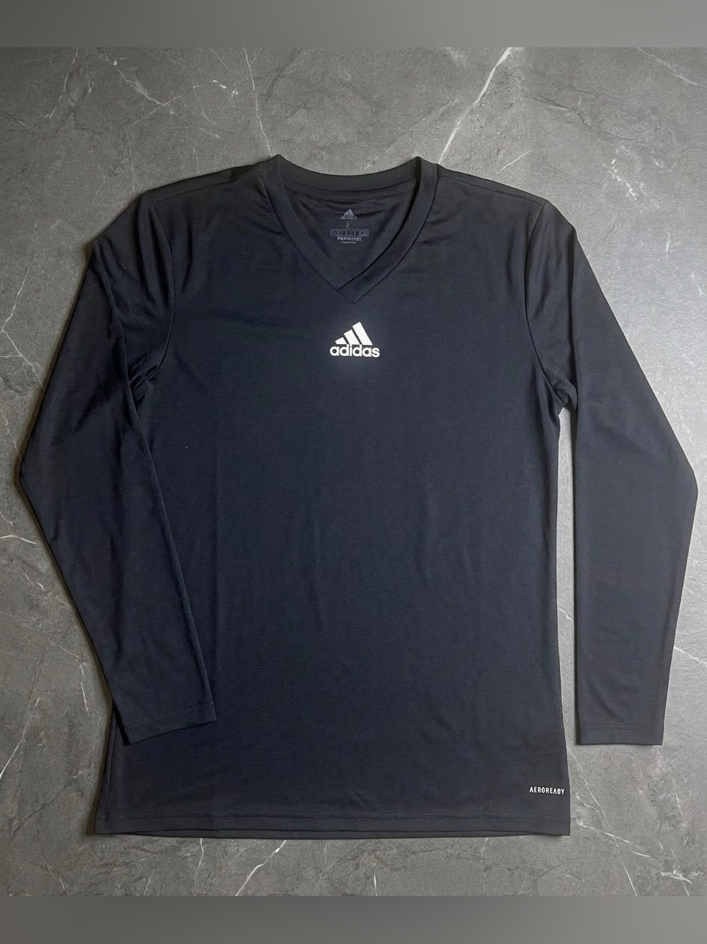 Adidas AEROREADY Men's V-Neck Long Sleeve Shirt